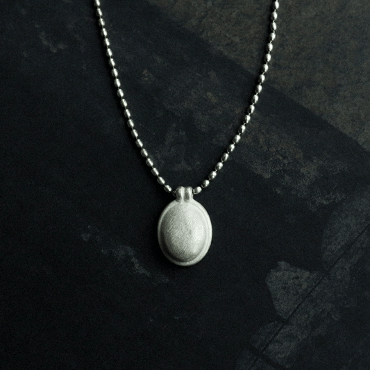 Silver Ball Chain Long Necklace