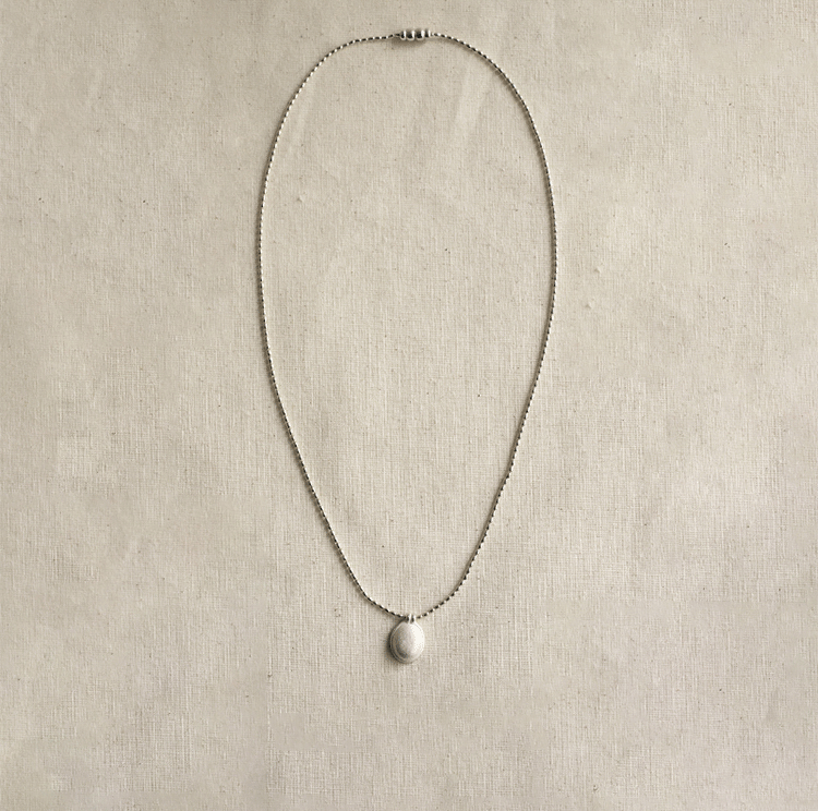 Silver Ball Chain Long Necklace