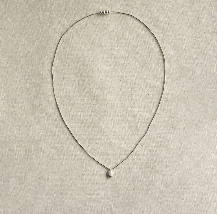 Silver Foxtail Chain Long Necklace