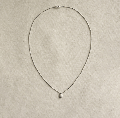 Silver Foxtail Chain Long Necklace