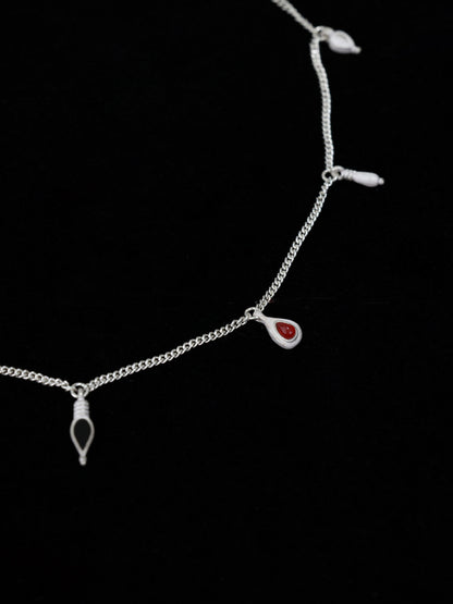 Silver Necklace / Handmade Jewelry / Sterling Silver / Daily Jewel / Crystal stones / gemstones