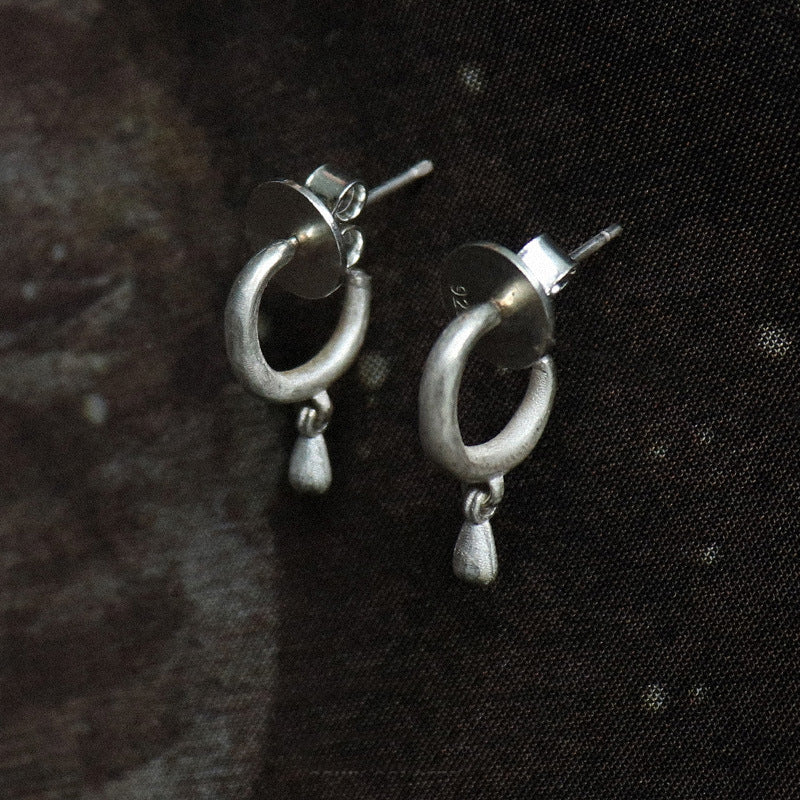 Silver Earrings / Handmade Jewelry / Sterling Silver / Daily Jewel / Hoop Earrings