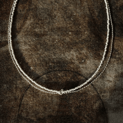 Silver Necklace / Handmade Jewelry / Layer style / 