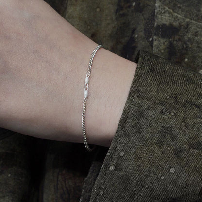 Silver Bracelet / Handmade Jewelry / Sterling Silver / Daily Jewel / Hoop Earrings